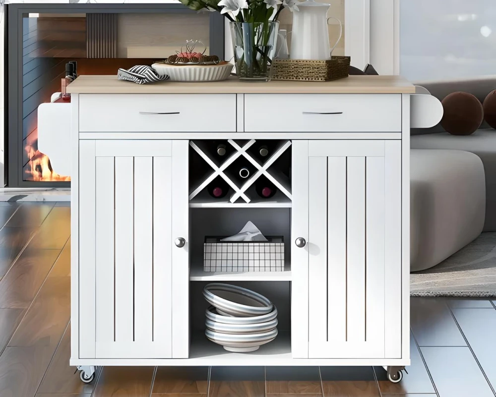 portable kitchen island with storage