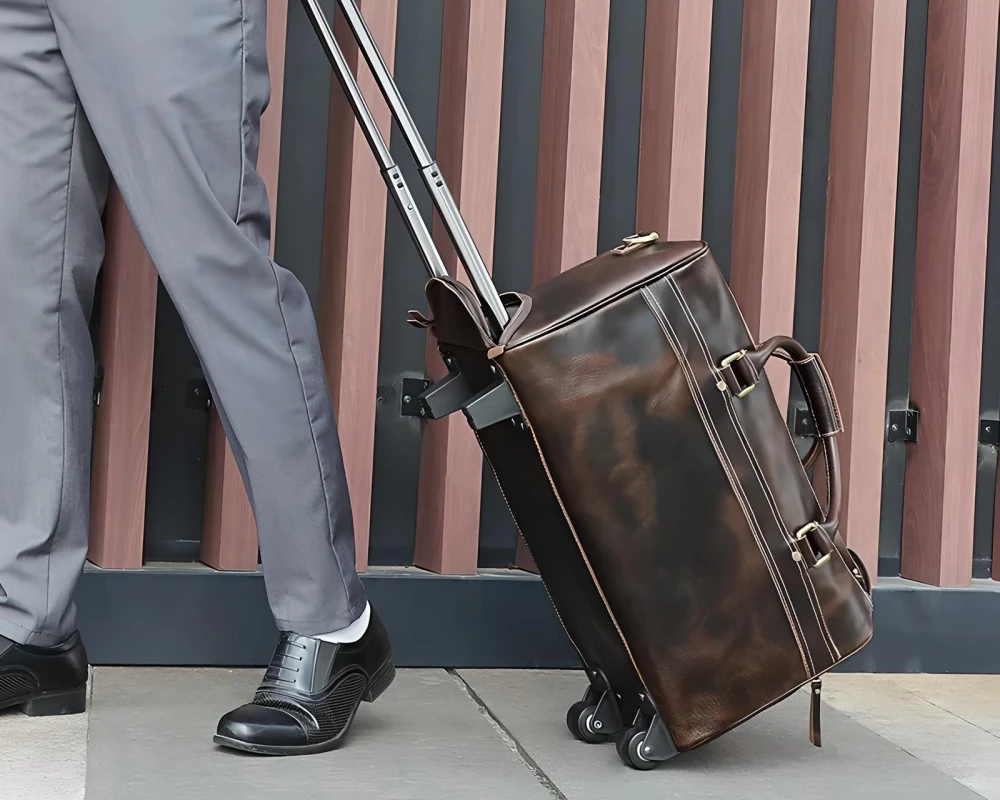 leather carry-on bag